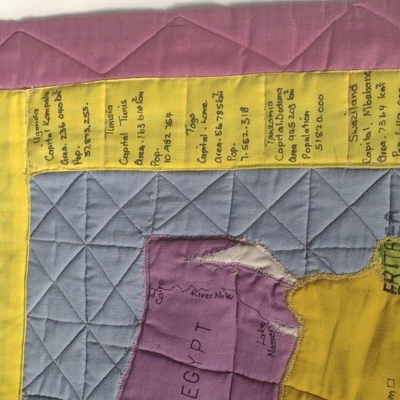 Quilted Patchwork African Map - Picture 5 of 9